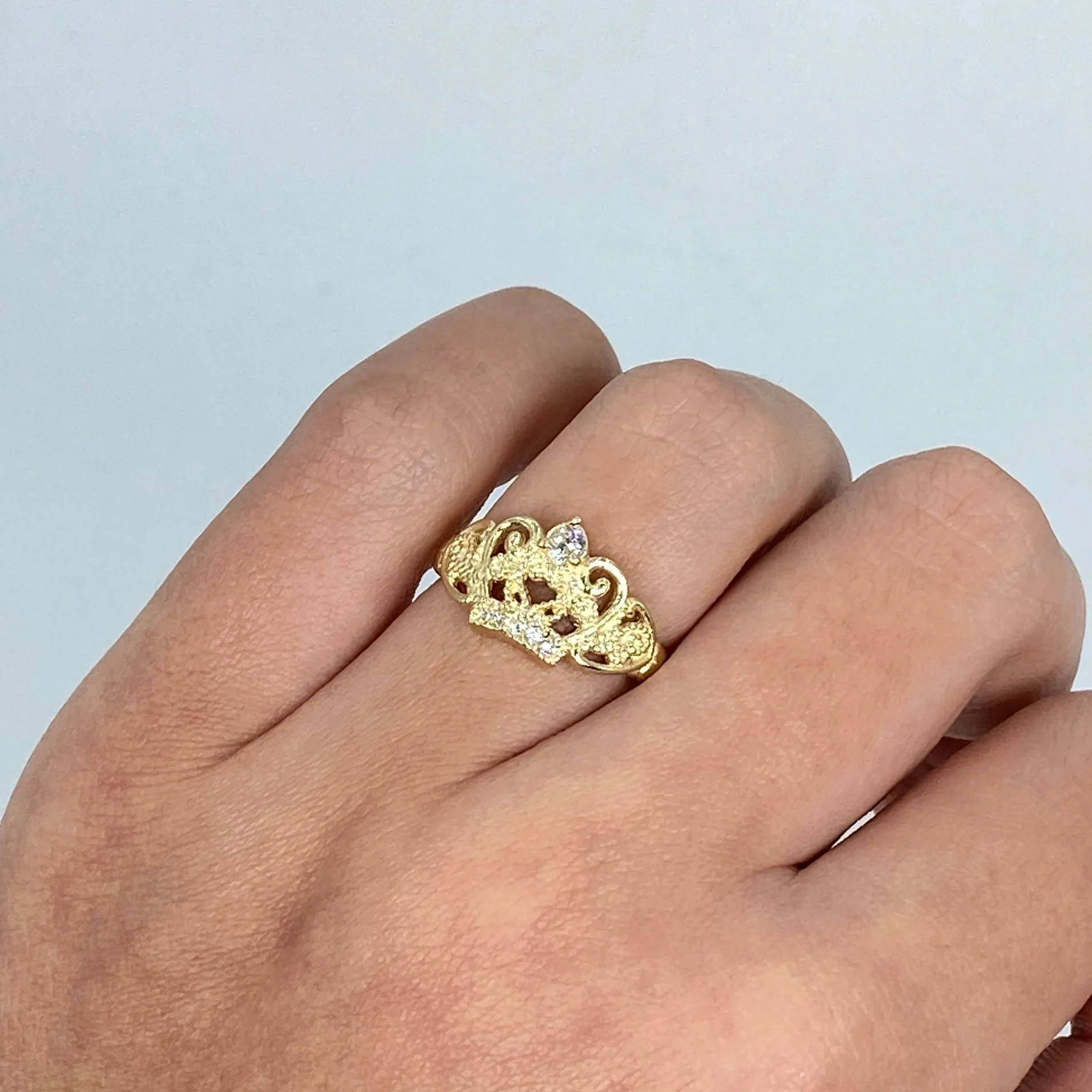 10K Princess Crown Ring