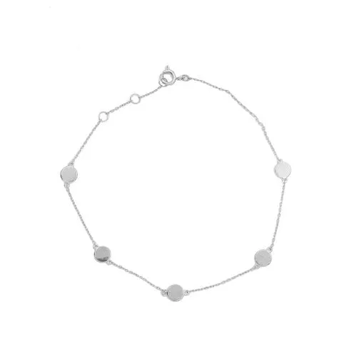 10K (Yellow, White or Rose) Gold Disc Station Bracelet