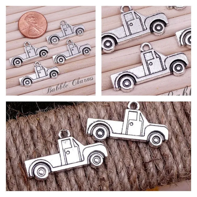 12 pc Truck charm, truck, pickup truck, Charms, wholesale charm, alloy charm