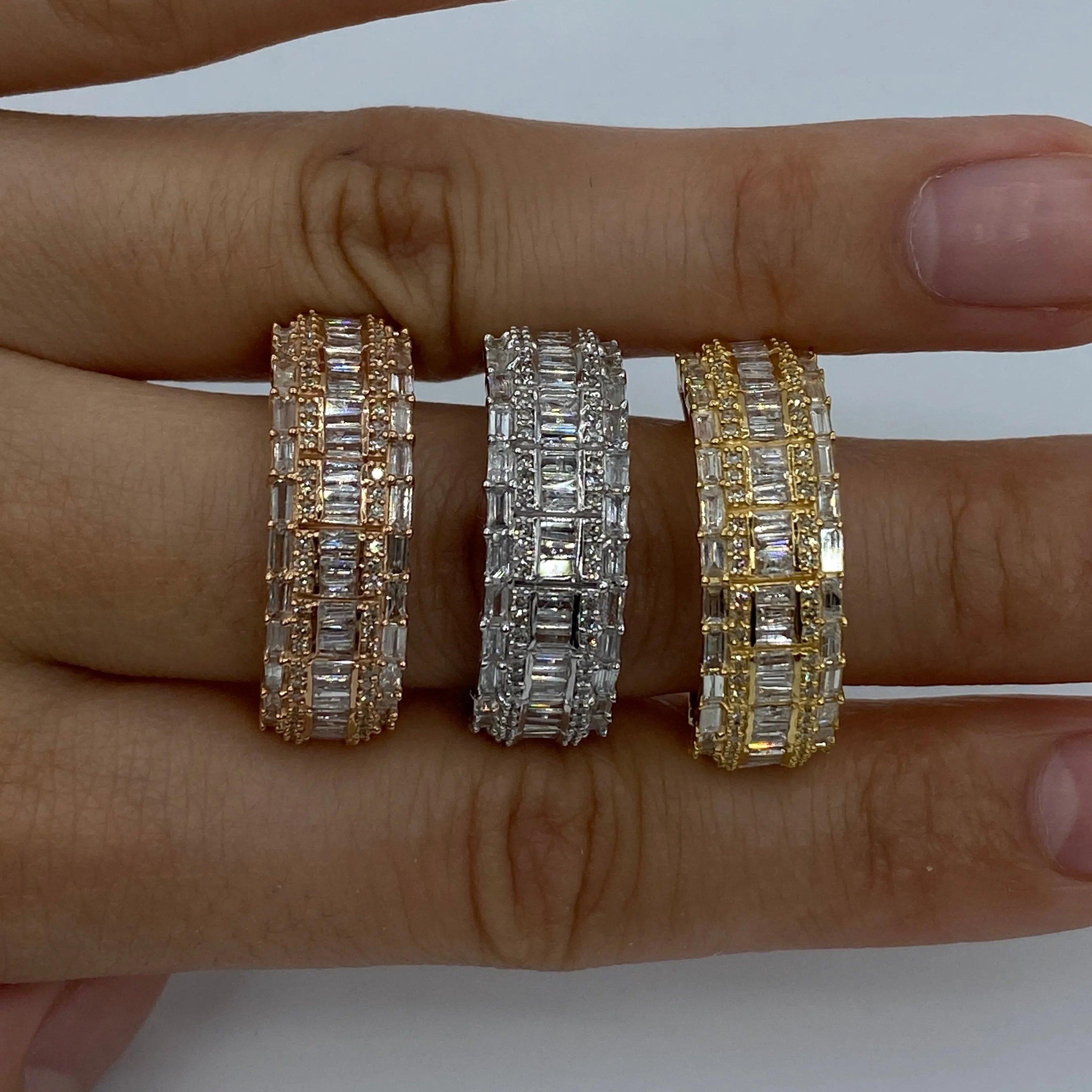 14K Crown Diamond Baguette Ring