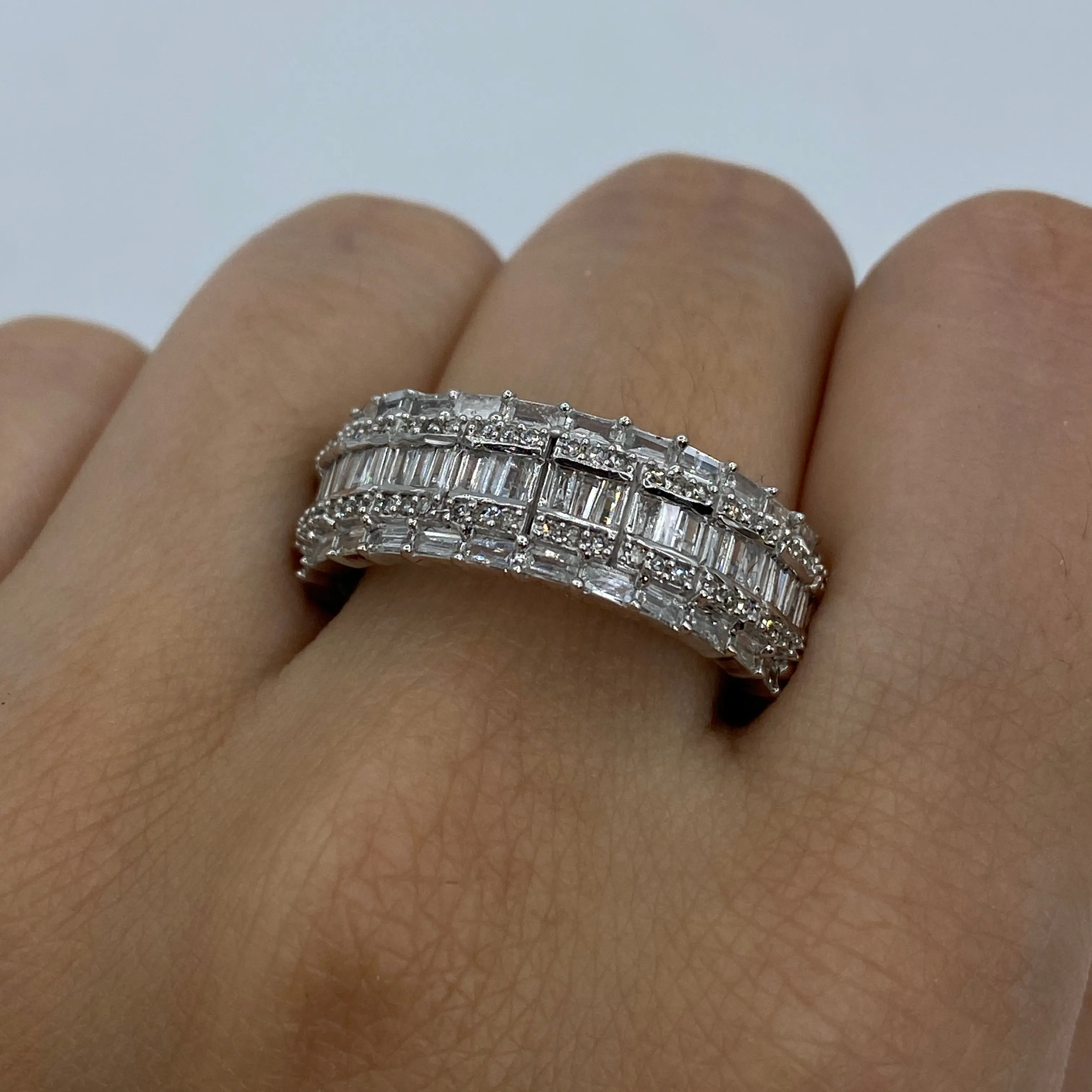 14K Crown Diamond Baguette Ring
