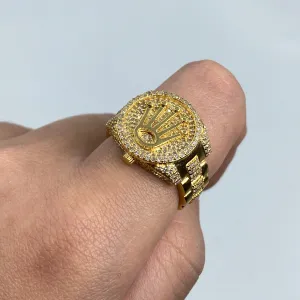 14K Crown Diamond Ring