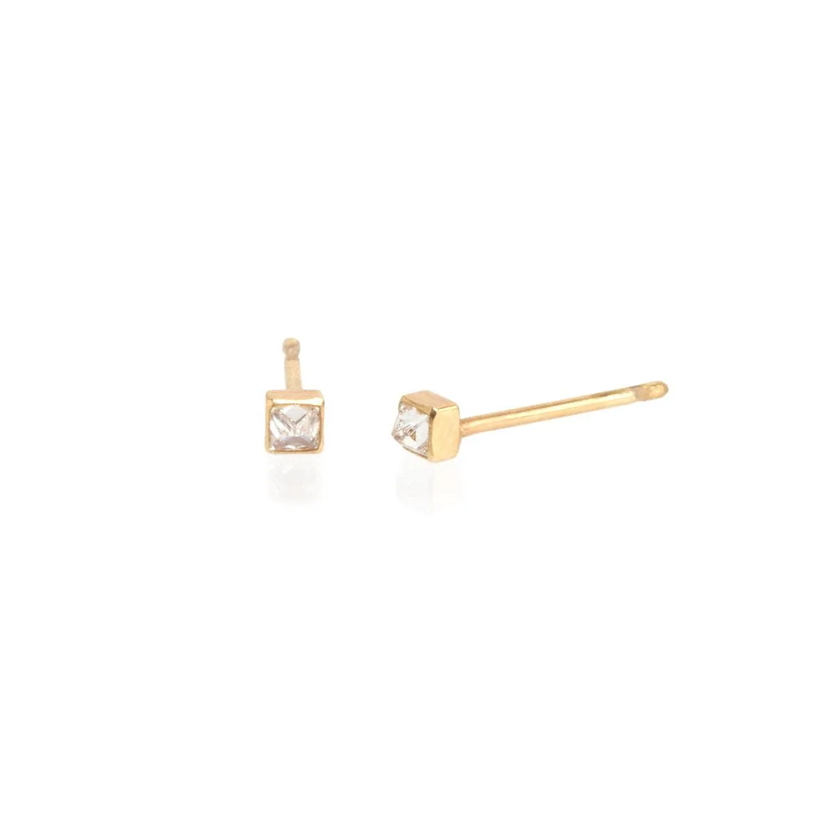 14K Diamond Spike Stud Single Earring