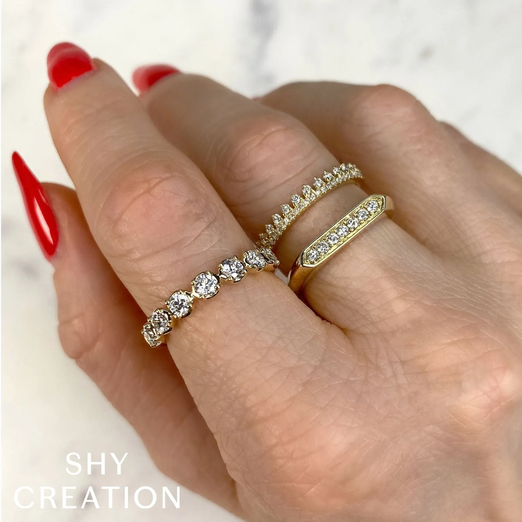 14K Gold 0.65 Carat Diamond Crown Wedding Band