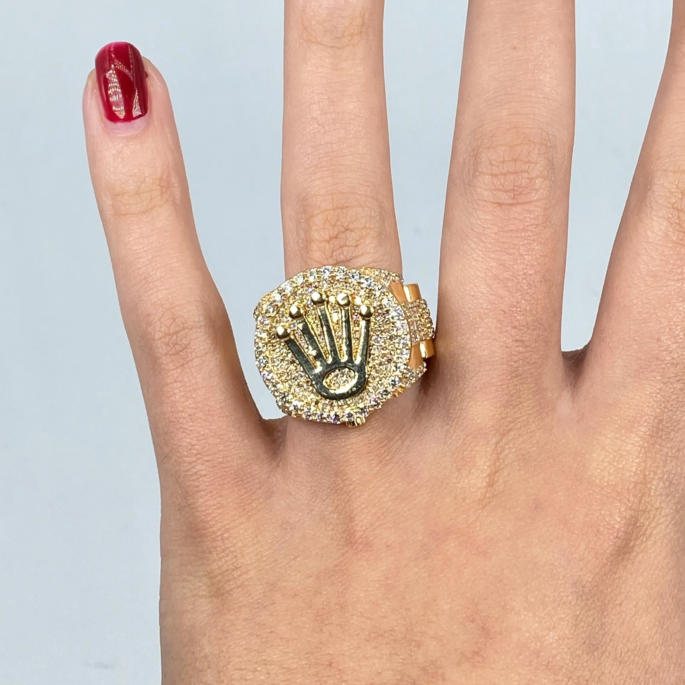 14K Jumbo Crown Diamond Ring