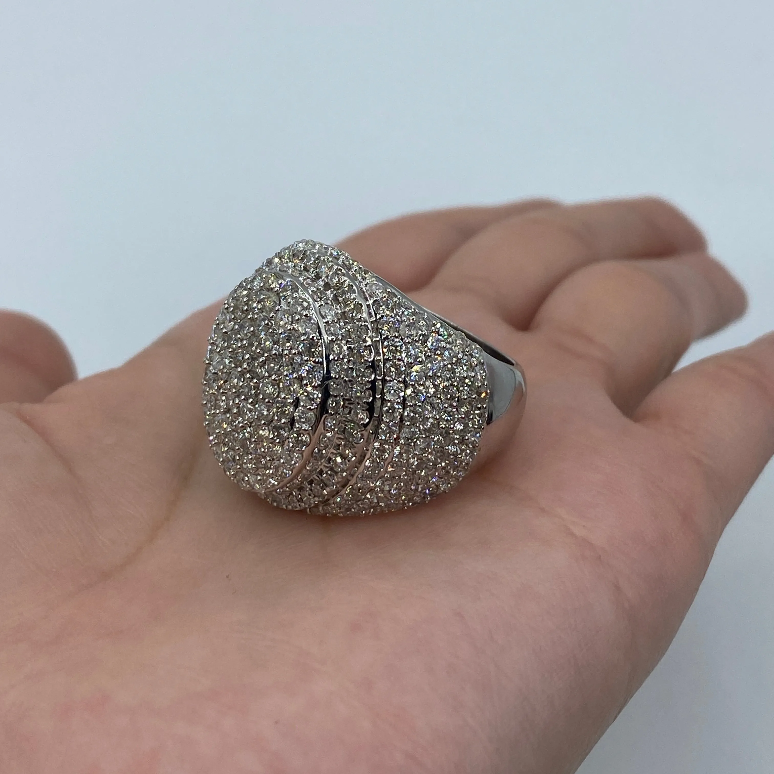 14K Jumbo Crown Diamond Ring
