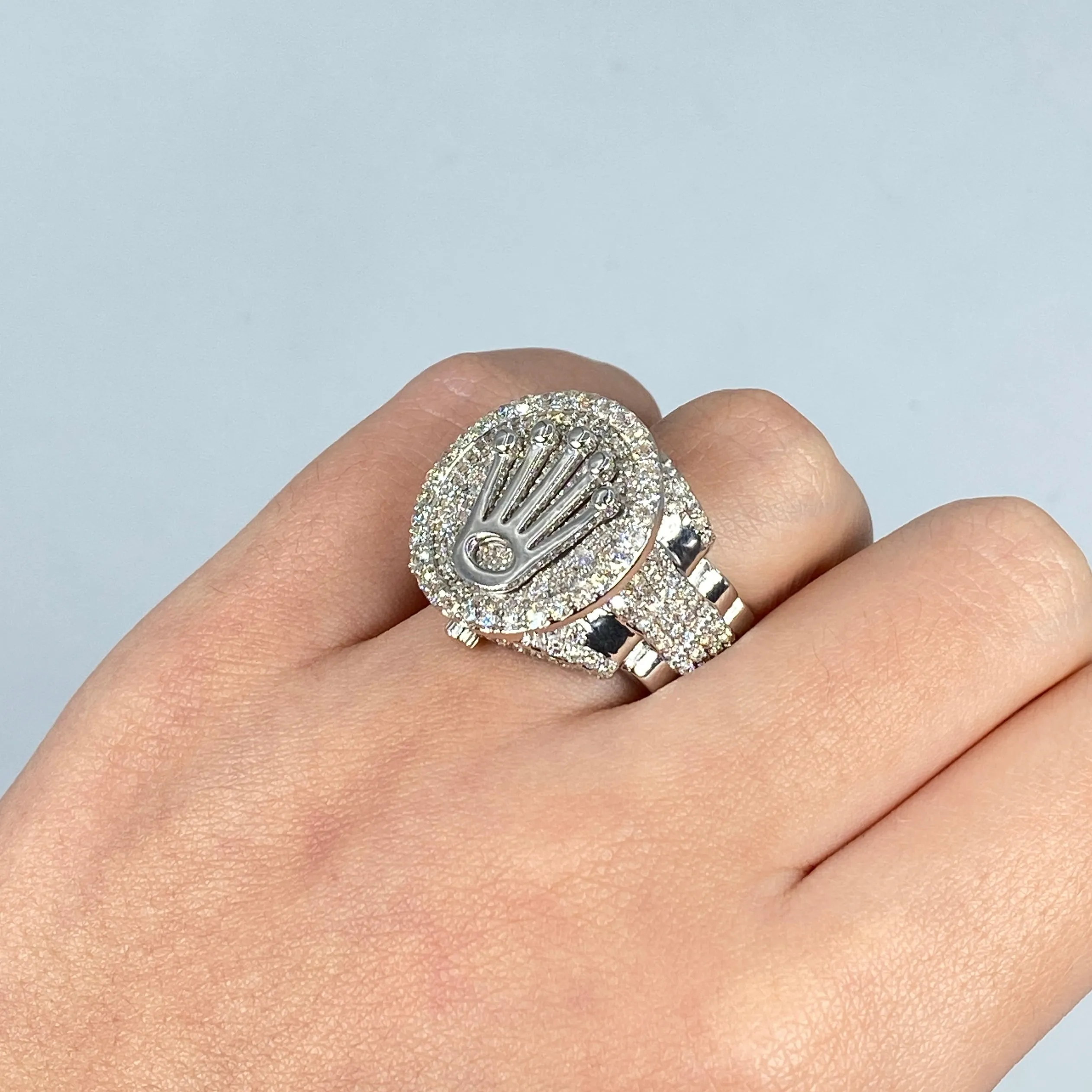 14K Jumbo Crown Diamond Ring