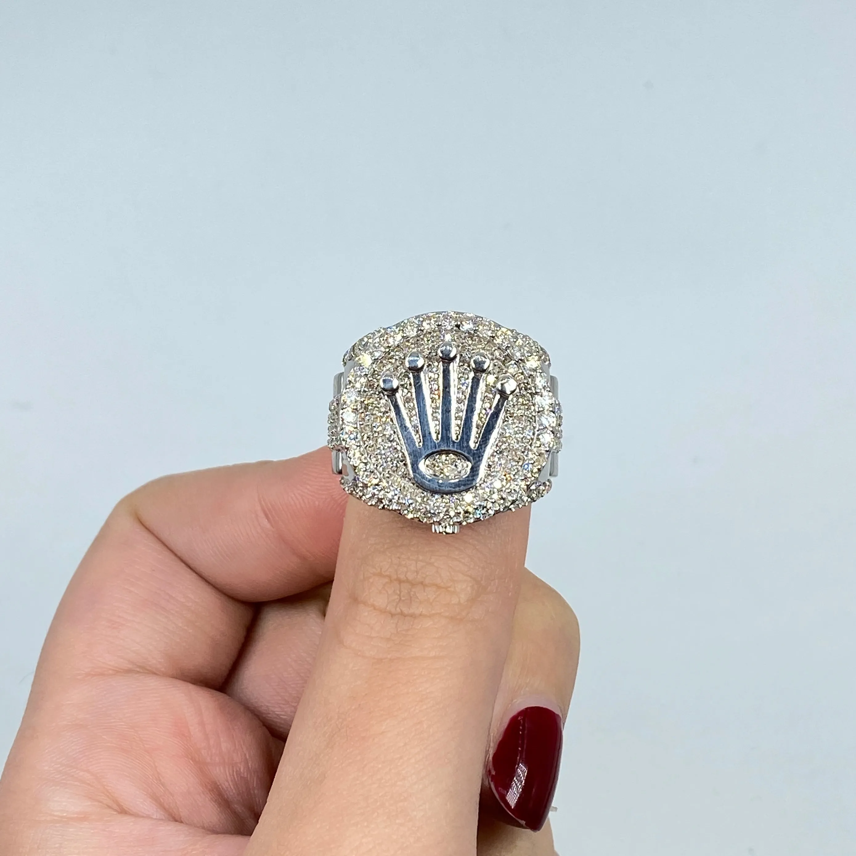 14K Jumbo Crown Diamond Ring