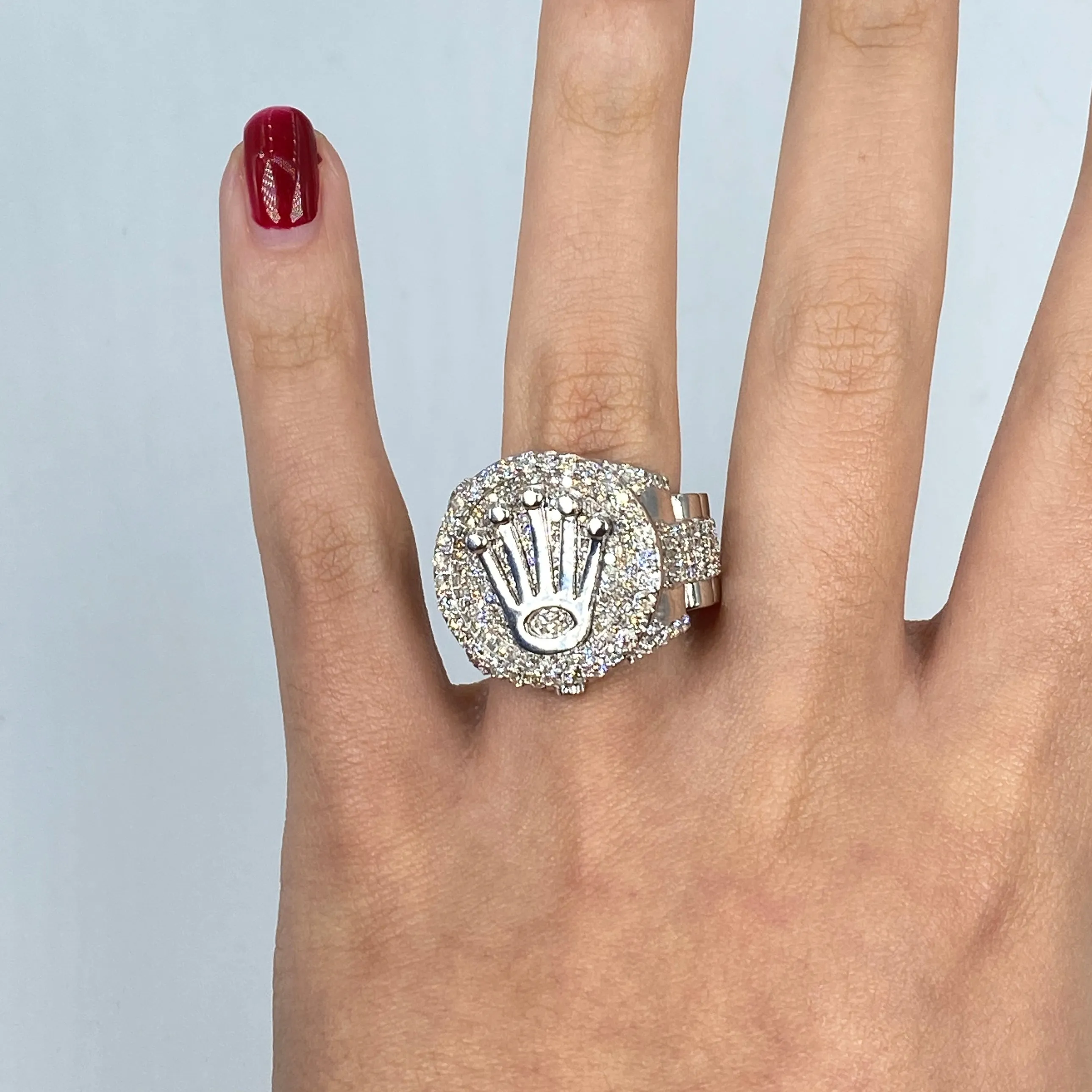 14K Jumbo Crown Diamond Ring