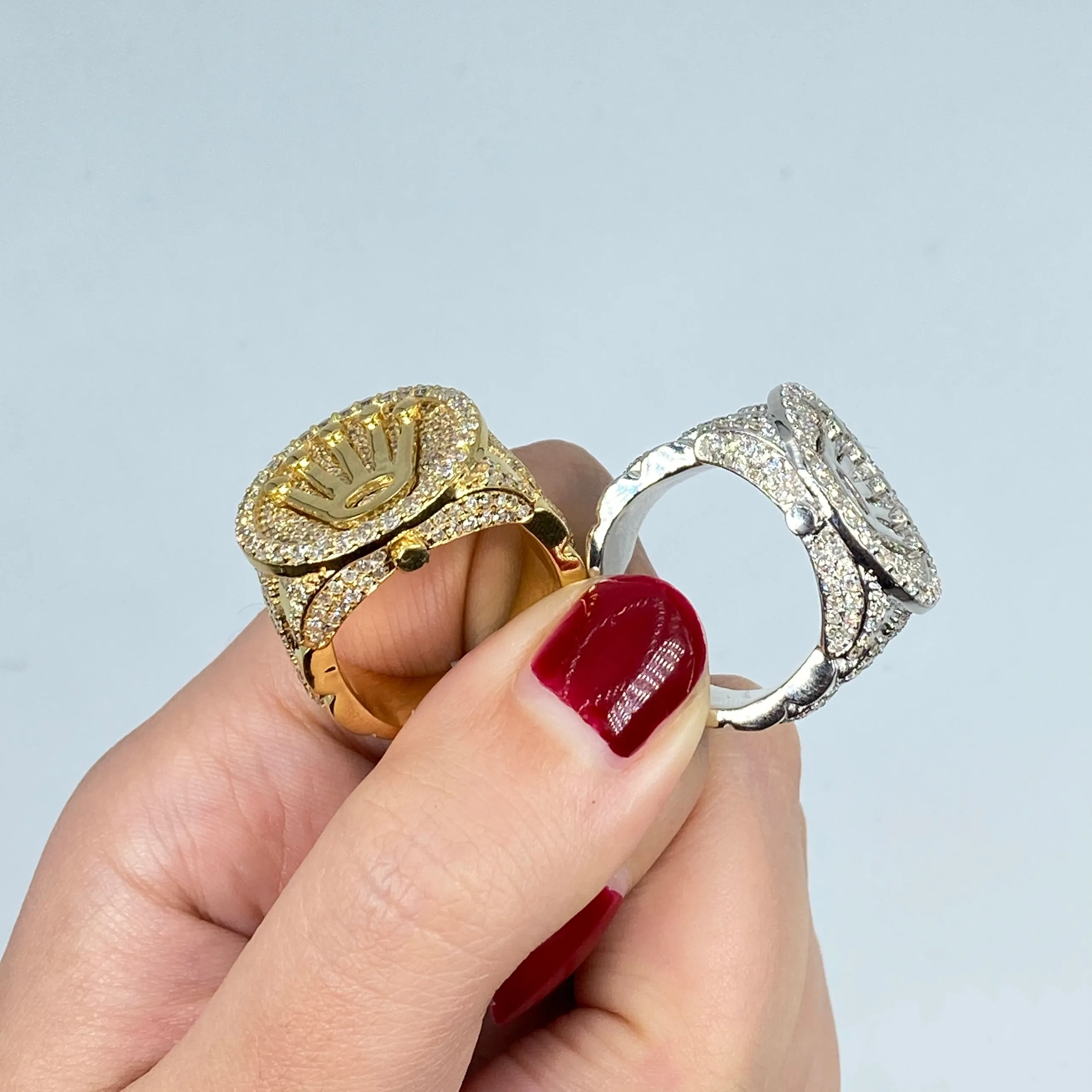 14K Jumbo Crown Diamond Ring