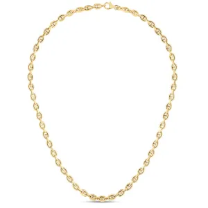 14K Puffed 5.4mm Mariner Bracelet