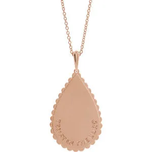 14K Rose Trust in The Lord 16" Necklace