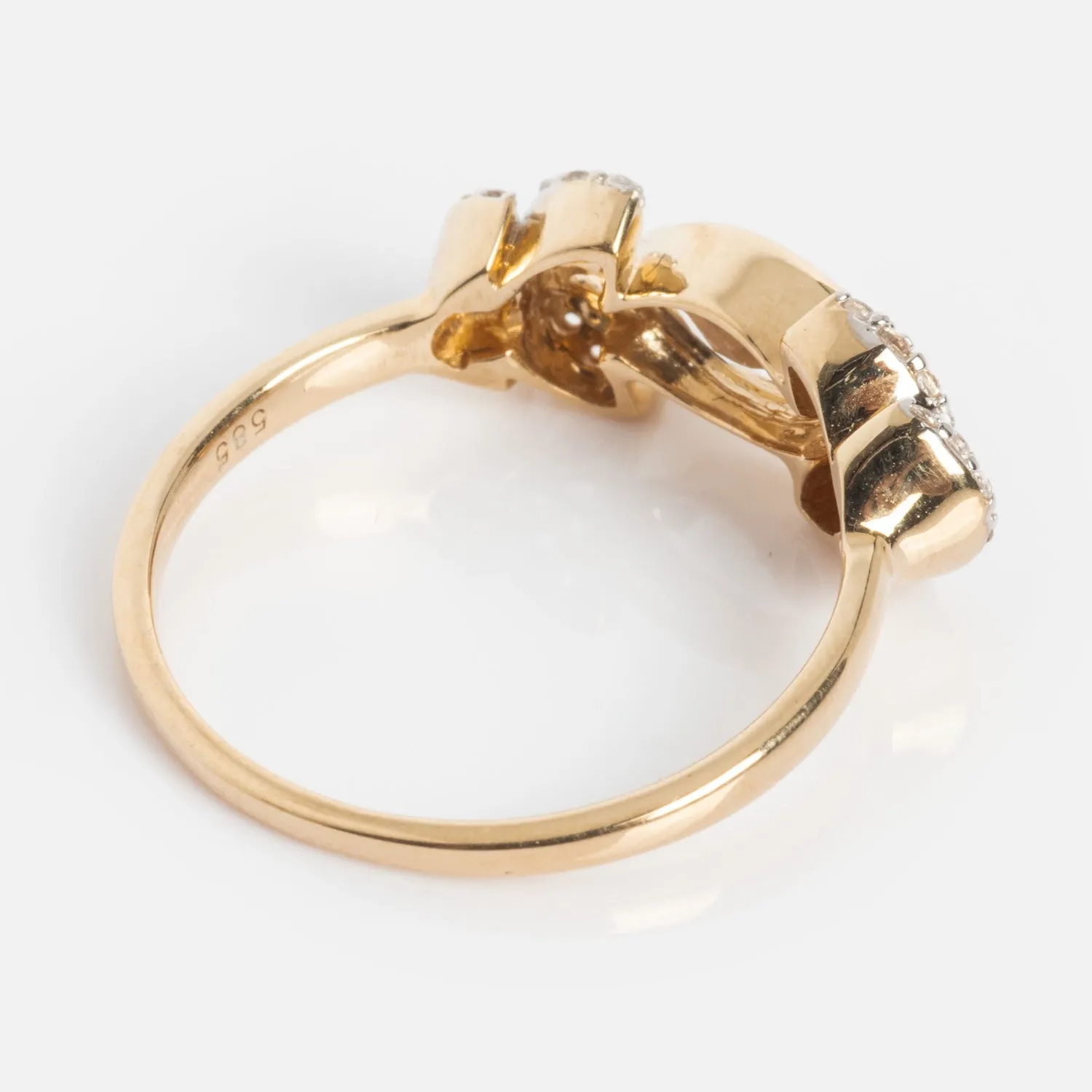 14k Vintage Inspired Laurel Crown Ring