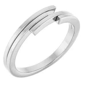 14K White Geometric Ring