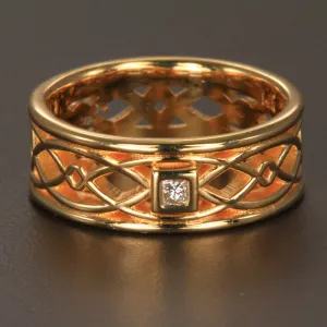14K Yellow Gold Diamond Ring Designed By Christopher Michael