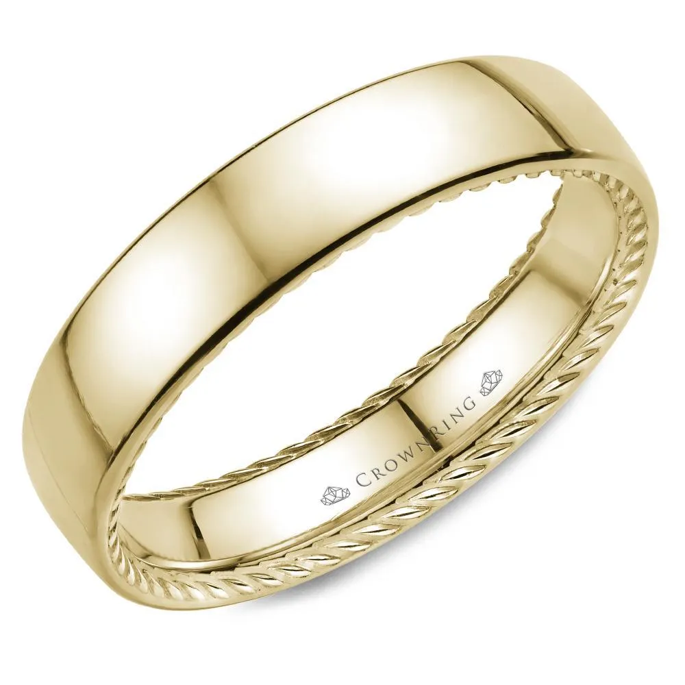14K Yellow Gold Men's Band