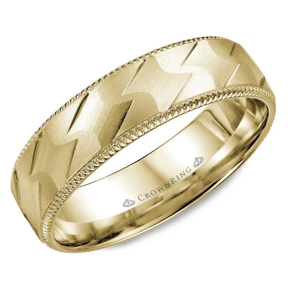 14K Yellow Gold Men's Band