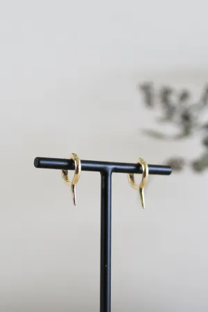 14k Yellow Gold Small Spike Earrings