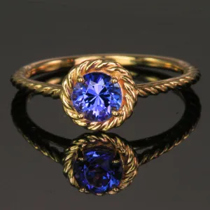 14K Yellow Gold Tanzanite Ring .79 Carats