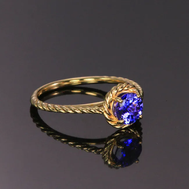 14K Yellow Gold Tanzanite Ring .86 Carats