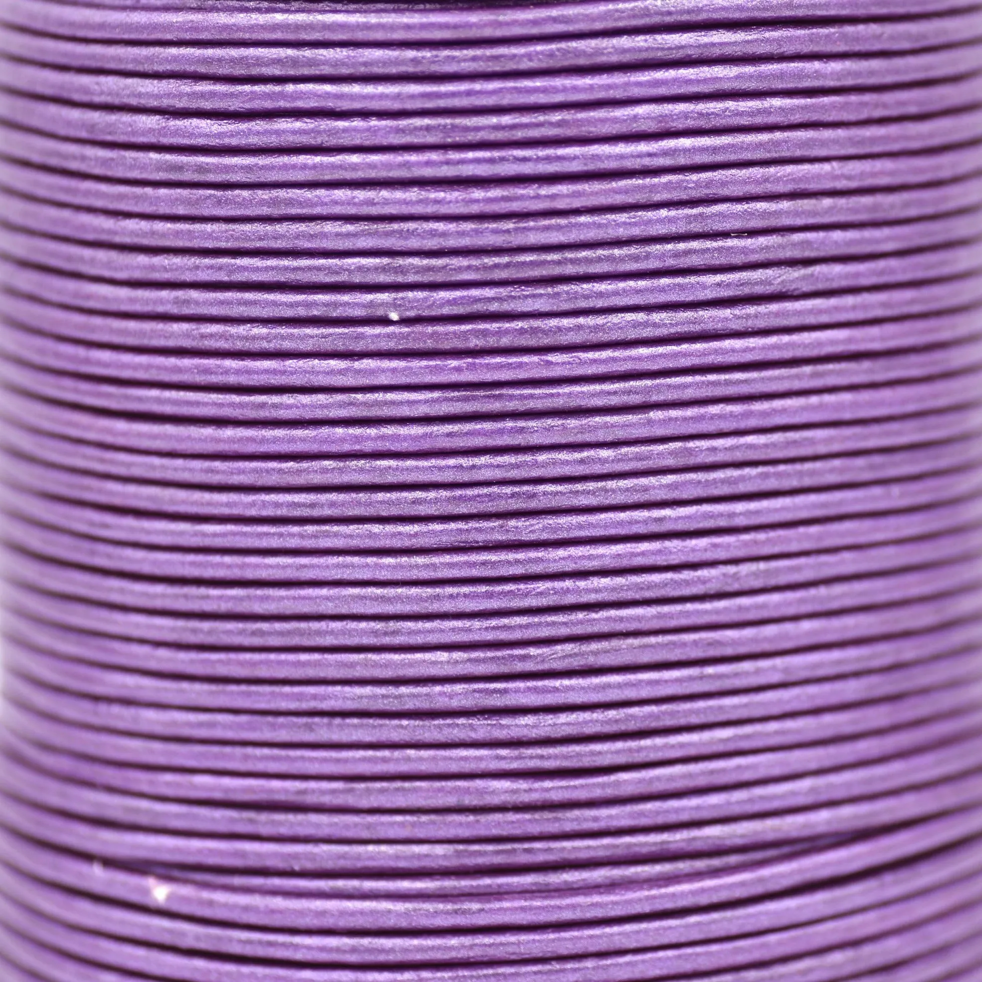 1.5mm Berry Metallic Purple Leather Cord  Round