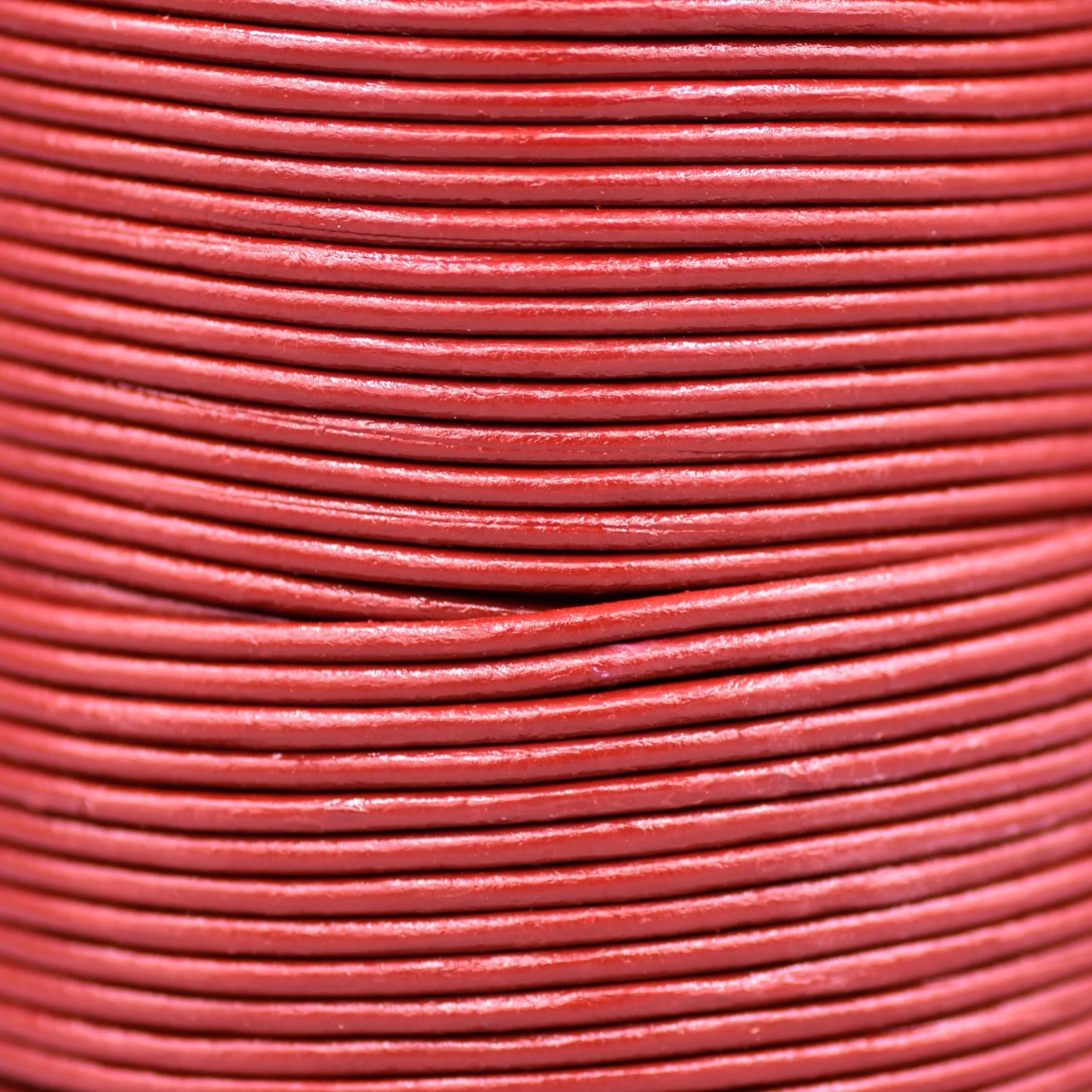 1.5mm Leather Cord - Dark Red Color - Round