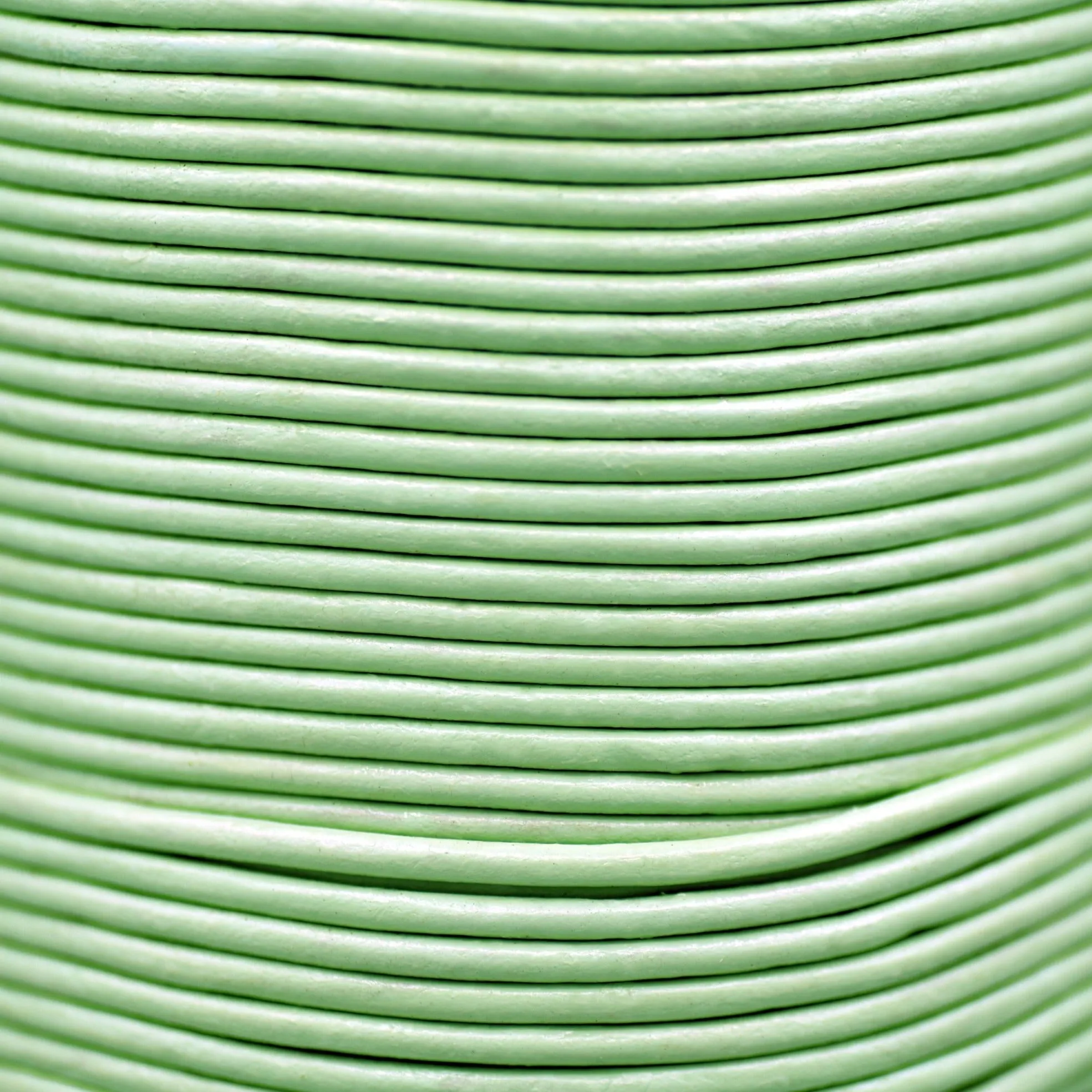 1.5mm Leather Cord - Mint Green - Round