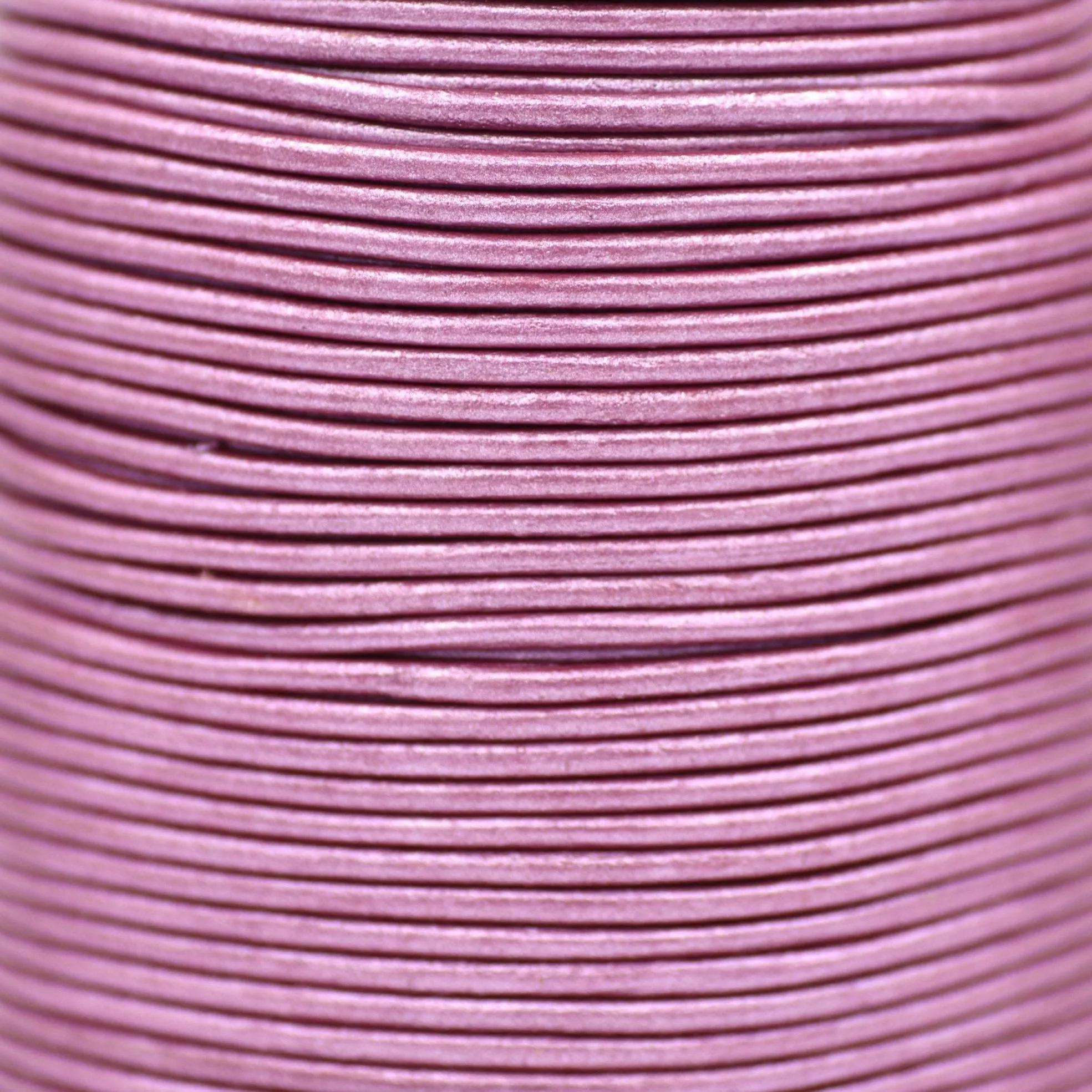 1.5mm Metallic Mauve Pink Purple Leather Cord -