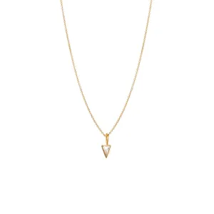 18 Karat Yellow Gold Triangle Mini Shaker Pendant with Diamonds