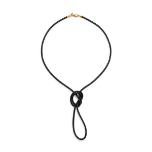 18K Black Leather Cord