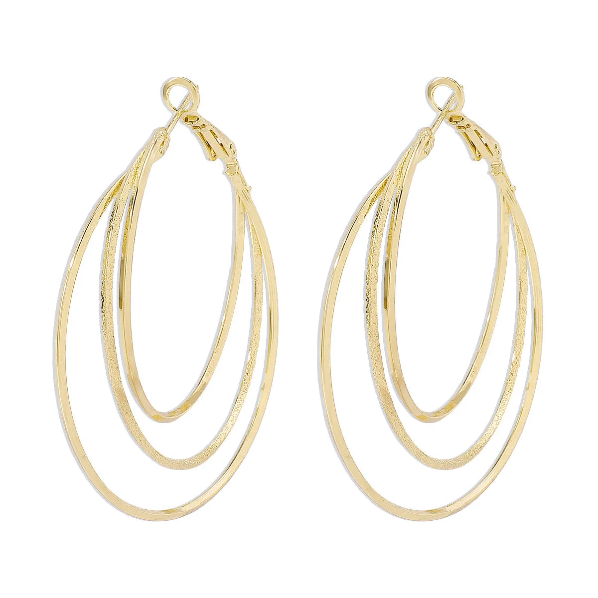18K Gold-Plated Layered Hoop Earrings