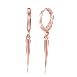 18K Rose Gold-Plated Awl Huggie Earrings
