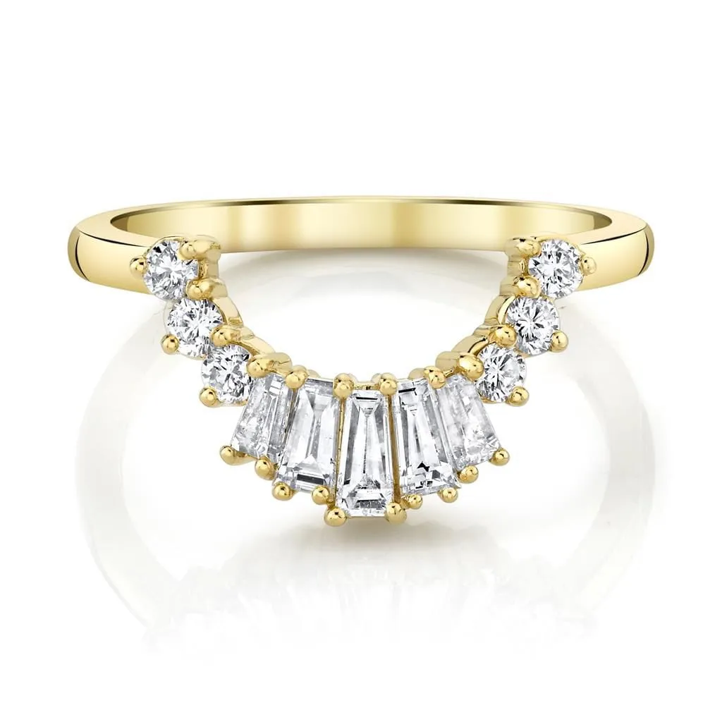 18K Yellow Gold Hazel Diamond Crown Band