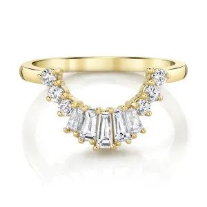 18K Yellow Gold Hazel Diamond Crown Band