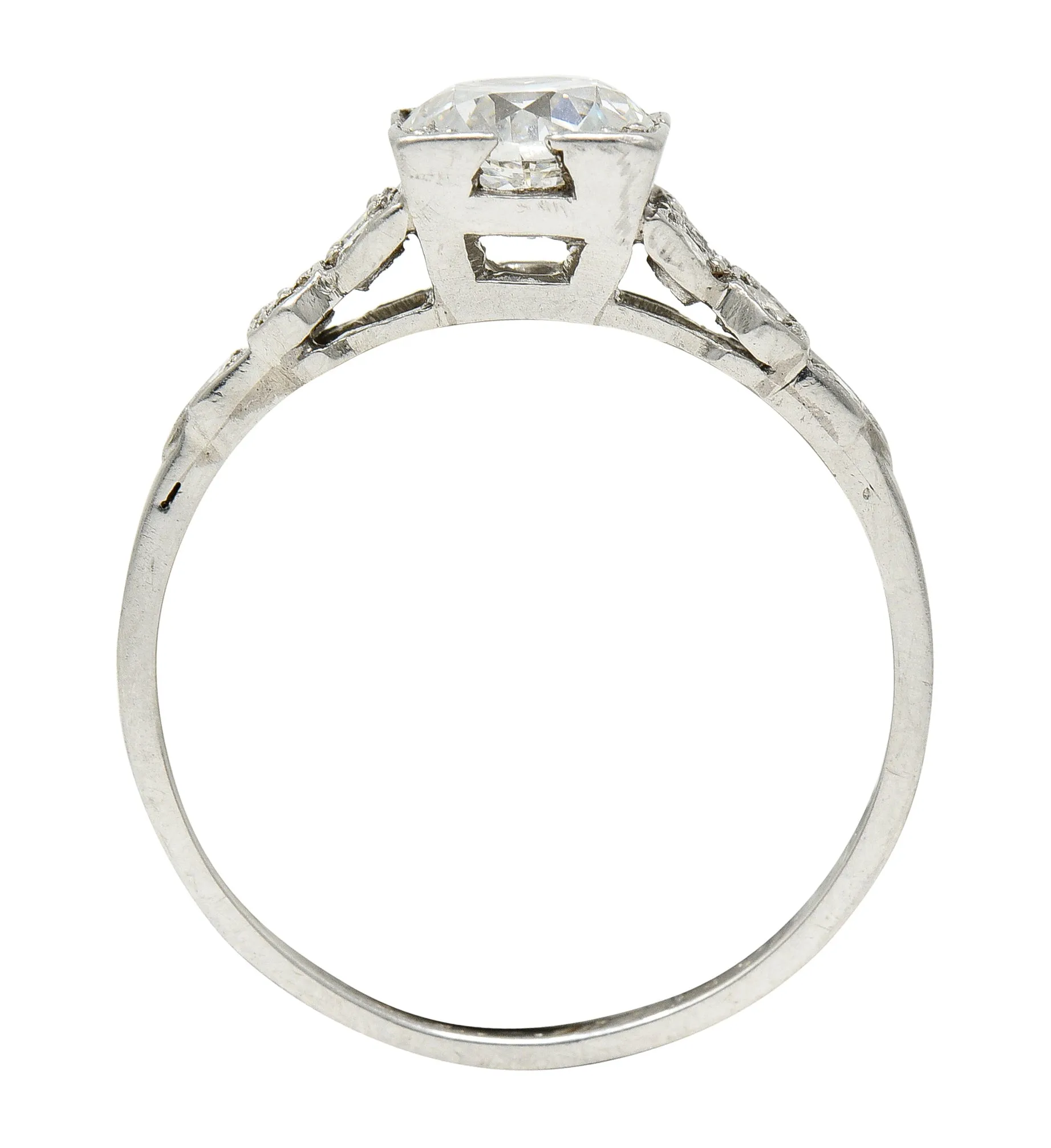 1933 Art Deco 1.02 CTW Diamond Platinum Engagement Ring GIA