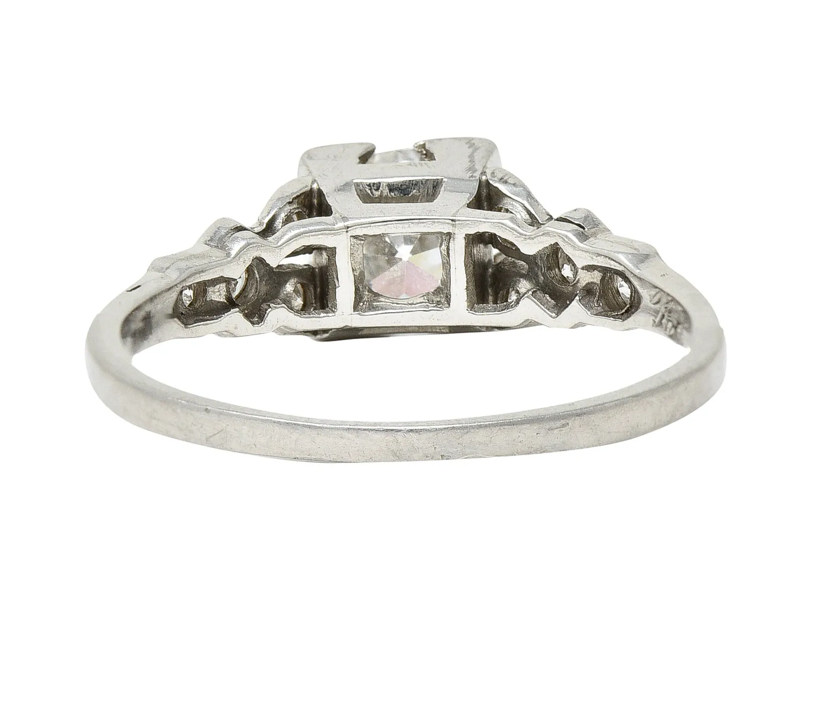 1933 Art Deco 1.02 CTW Diamond Platinum Engagement Ring GIA