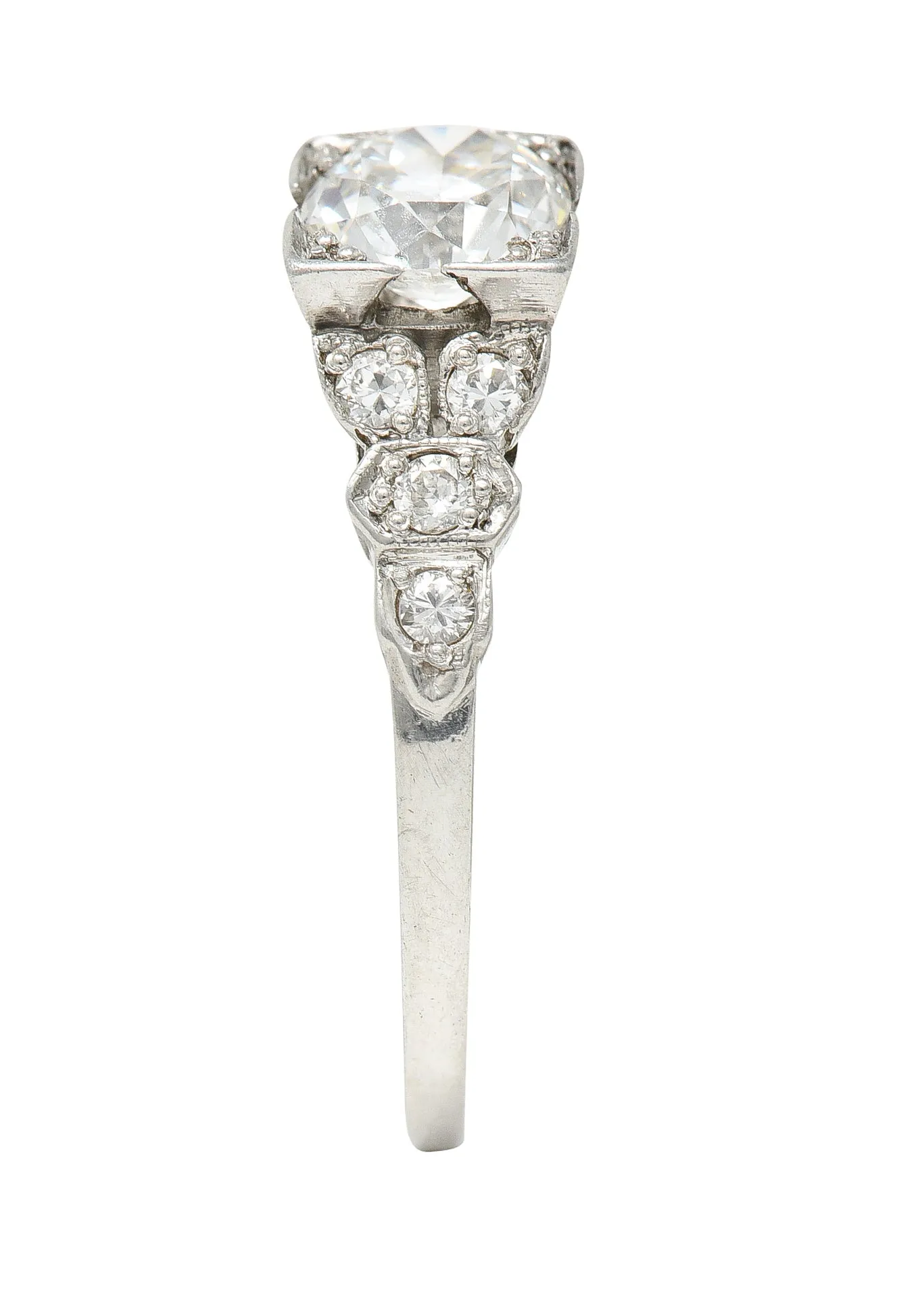 1933 Art Deco 1.02 CTW Diamond Platinum Engagement Ring GIA