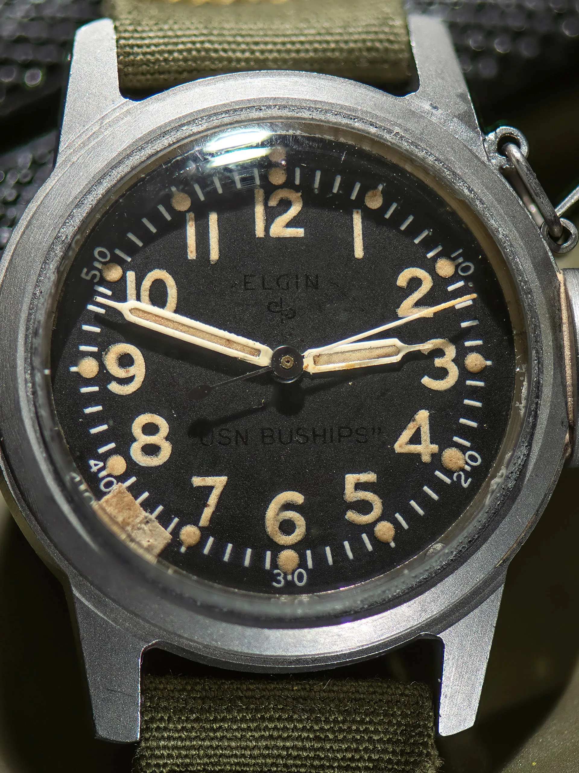 1940s Elgin USN BUSHIPS "Canteen" Watch WWII
