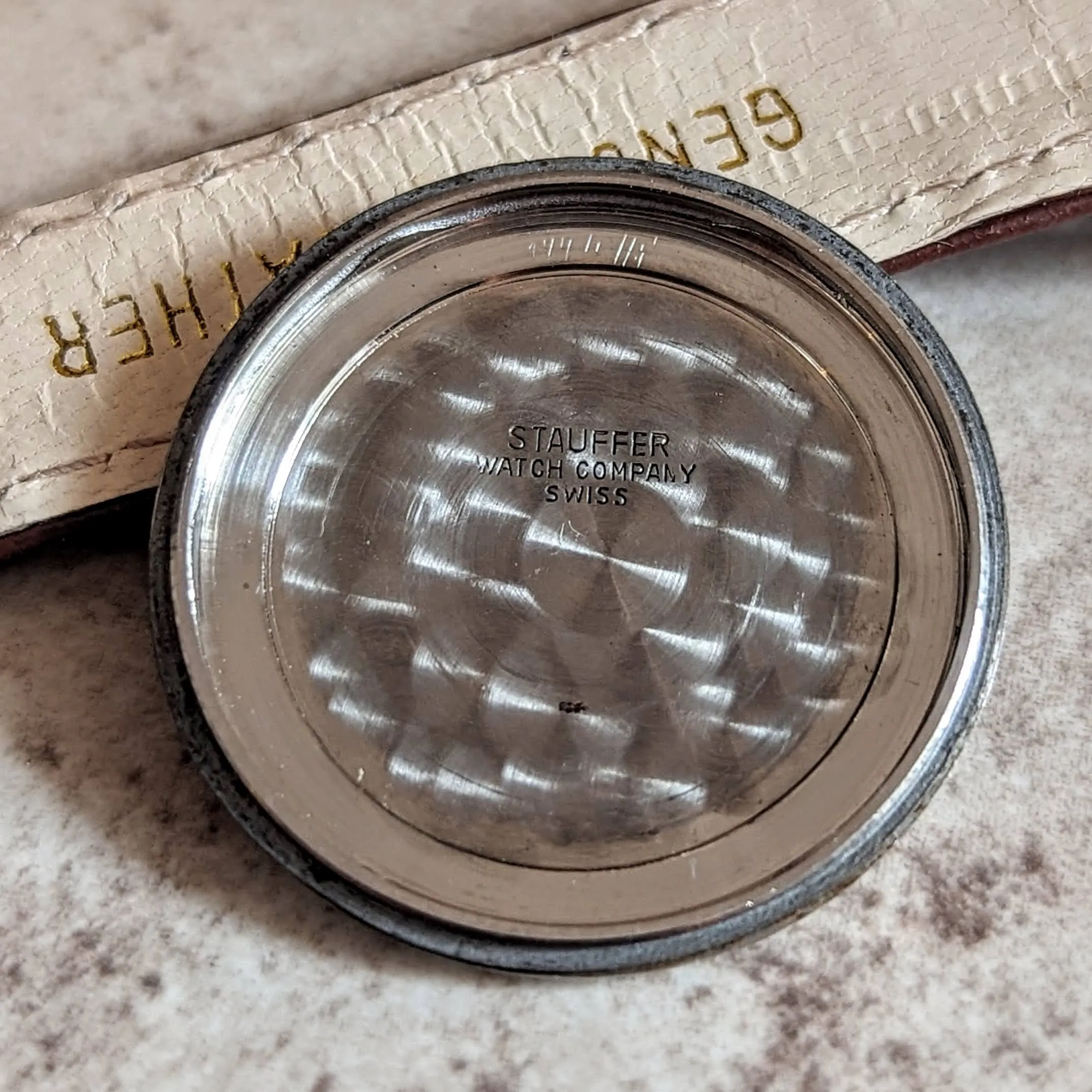 1950s STAUFFER Sport Wristwatch 17 Jewels Swiss Made Military Style Watch