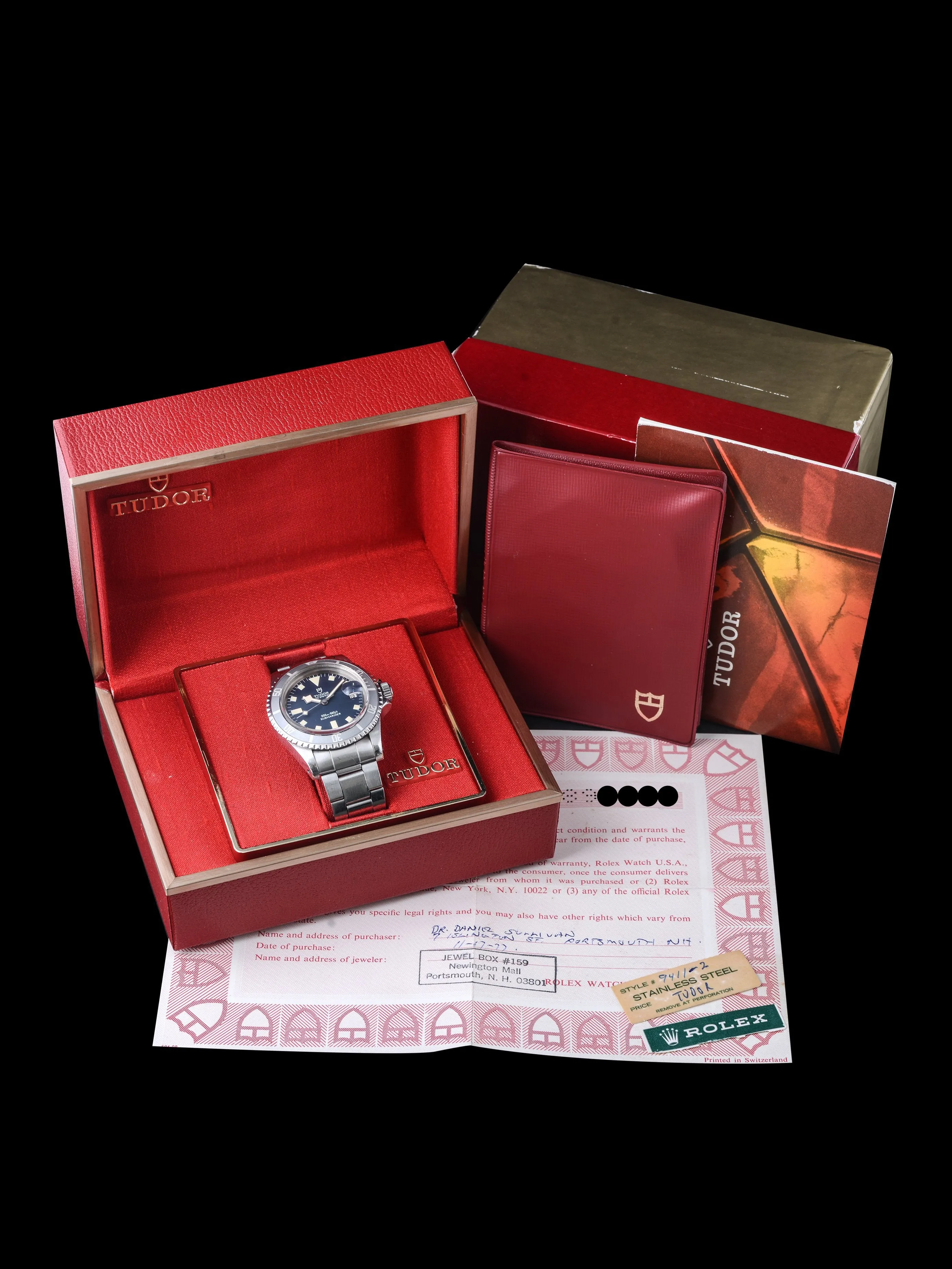 1978 Tudor Blue Submariner (Ref. 94110) "Snowflake" with Box and Papers