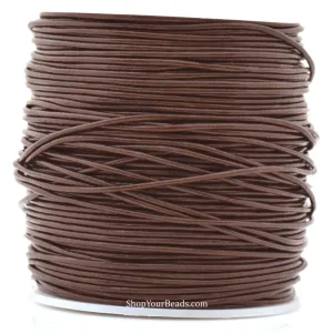 1mm Natural Tan Brown Leather Cord - Round - Premium Quality - Indian Leather - Wrap Bracelet Making Findings - Lead Free - Necklace Making