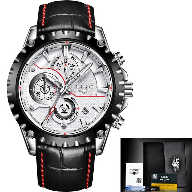 2018 New Fashion LIGE Mens Watch Men Full Steel Business Watch