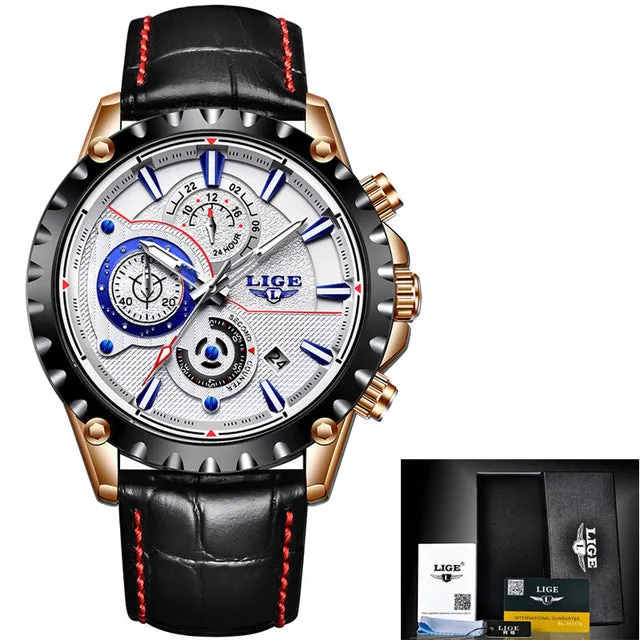 2018 New Fashion LIGE Mens Watch Men Full Steel Business Watch