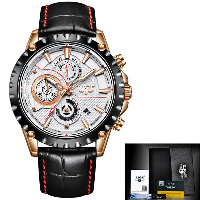 2018 New Fashion LIGE Mens Watch Men Full Steel Business Watch