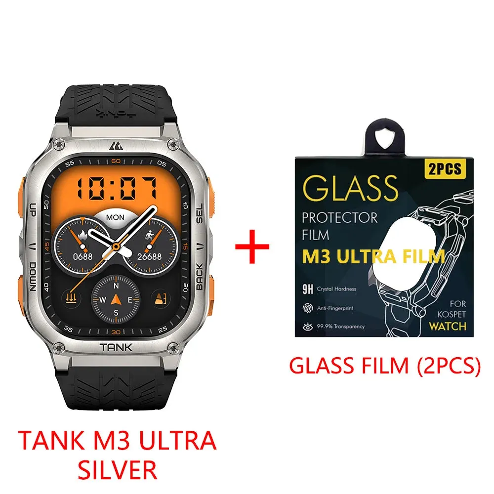 2024 KOSPET TANK M3 Ultra GPS Smartwatches For Men Smart Watch Women AOD 480mAh Military Digital AMOLED Bluetooth Rugged Watches