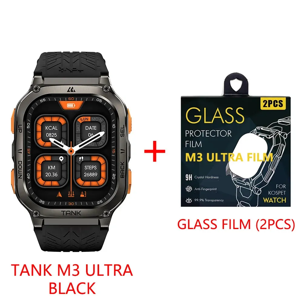 2024 KOSPET TANK M3 Ultra GPS Smartwatches For Men Smart Watch Women AOD 480mAh Military Digital AMOLED Bluetooth Rugged Watches