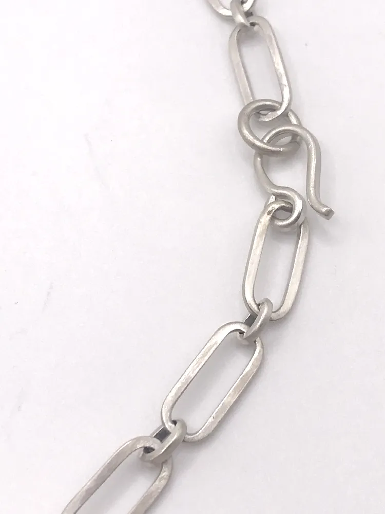 20" Paper Clip Connected Lariat Necklace