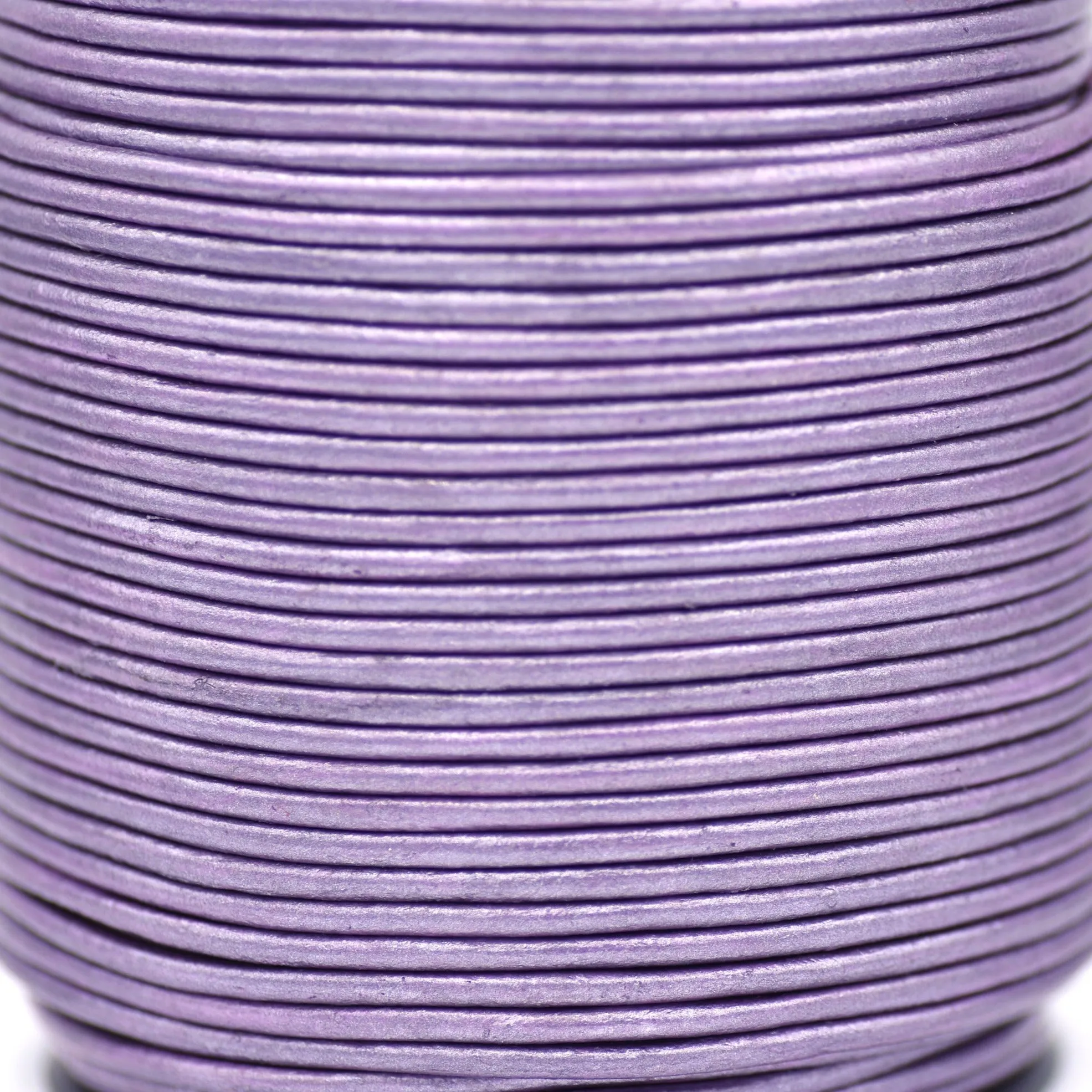 2mm Metallic Purple Leather Cord - Round - Premium Quality - Indian Leather - Wrap Bracelet Making Findings - Lead Free - Necklace Making