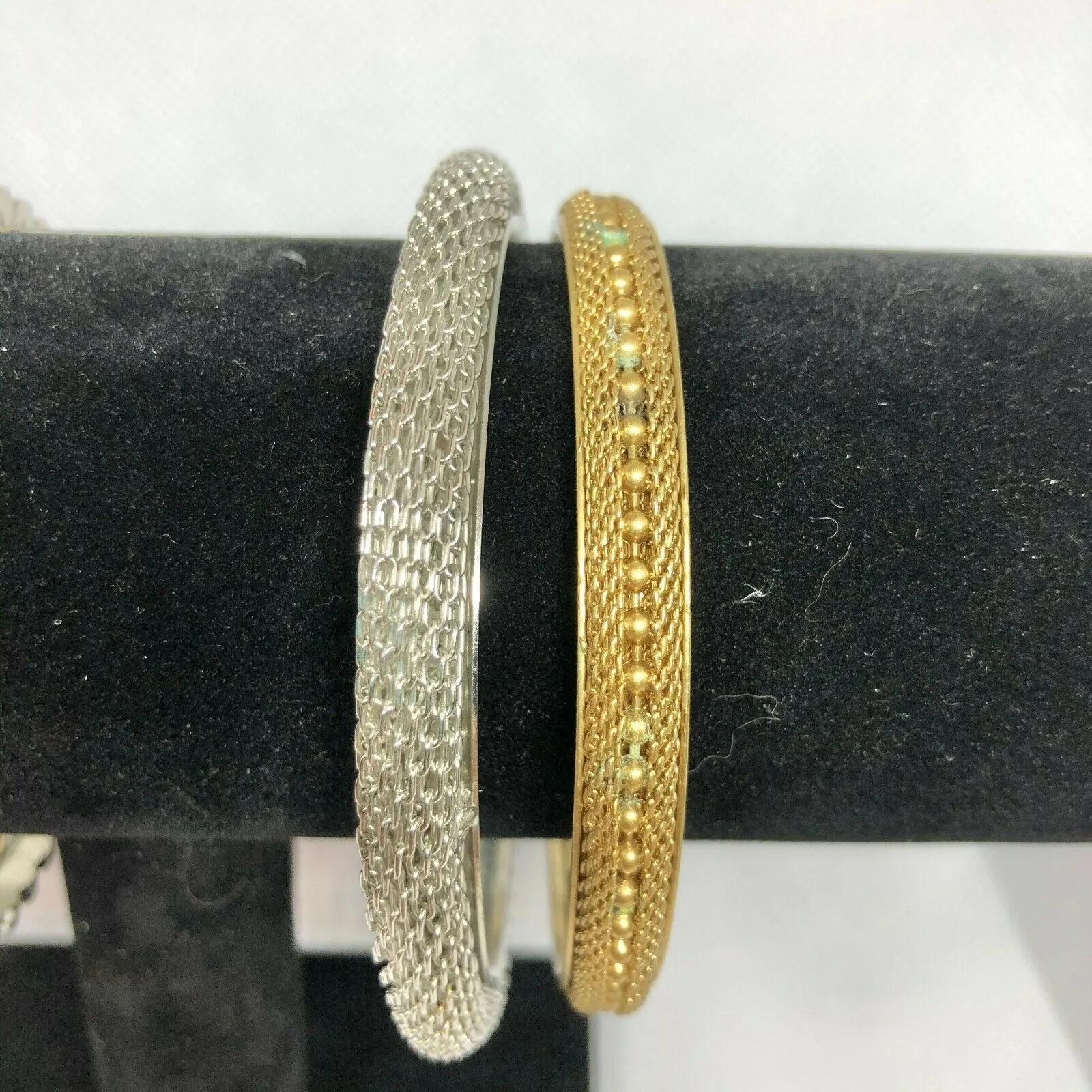 3 Pairs Silver & Gold Bangles (6 bracelets) Women Girls Dressy Casual