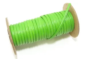 3/16" Stitched Round Reinforced Italian Leather Jewelry Cord in Smooth Issy Green (3 YDS) 3656XDB